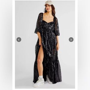 Selkie black “Princess “sequin dress size 10